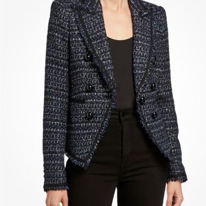 NEW Veronica Beard Cooke Dickey
Metallic Tweed Navy Blue Blazer
Jacket $695 Sz 8